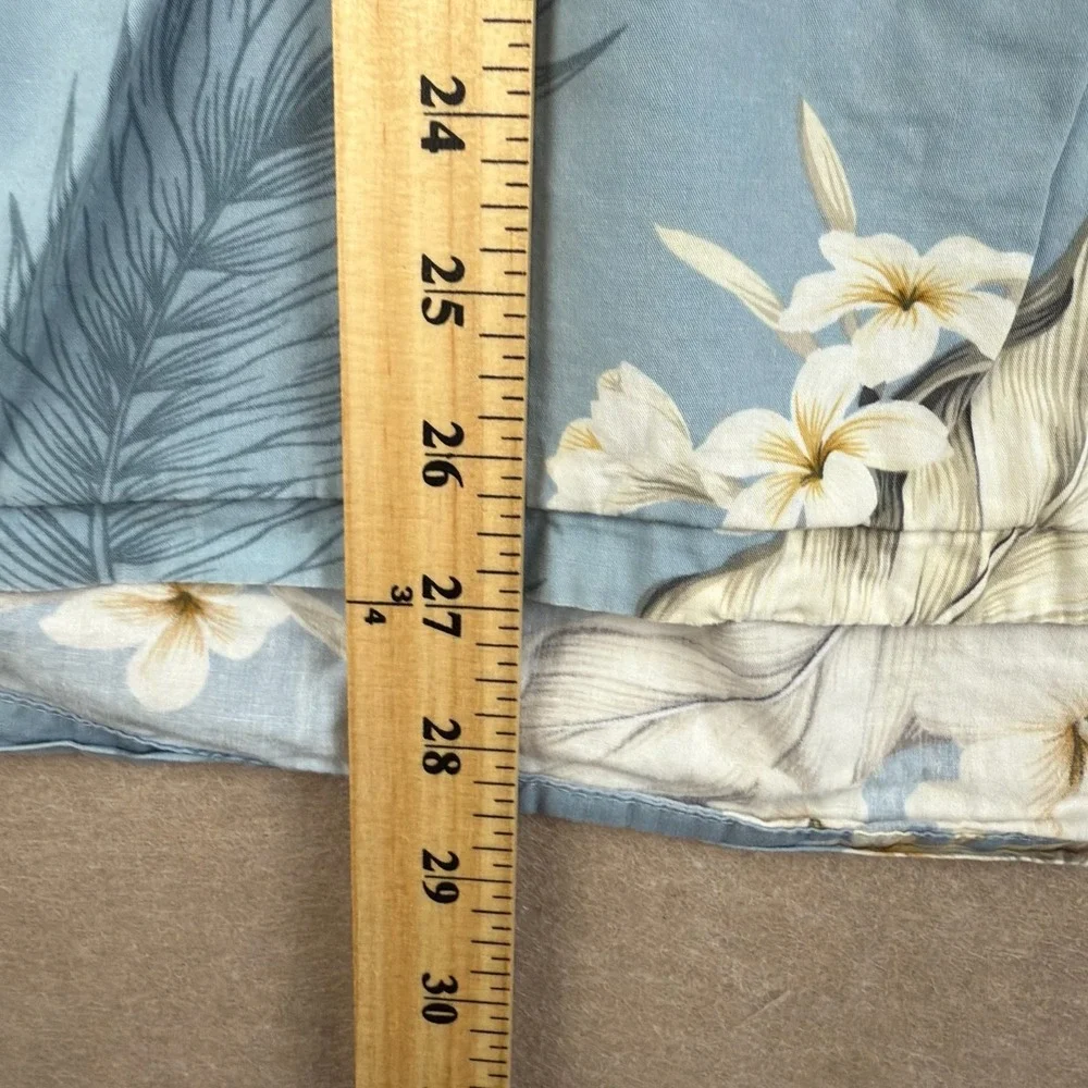 Vintage Pacific Legend‎ Hawaiian Shirt Mens XL Blue Floral Single Stitch USA
